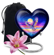 Colorful Owl Funeral Urn - Moonlight Memorial Urn For Loved Ones