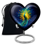 Peacock Cremation Urn - Galaxy Theme Funeral Urn For Adult Ashes