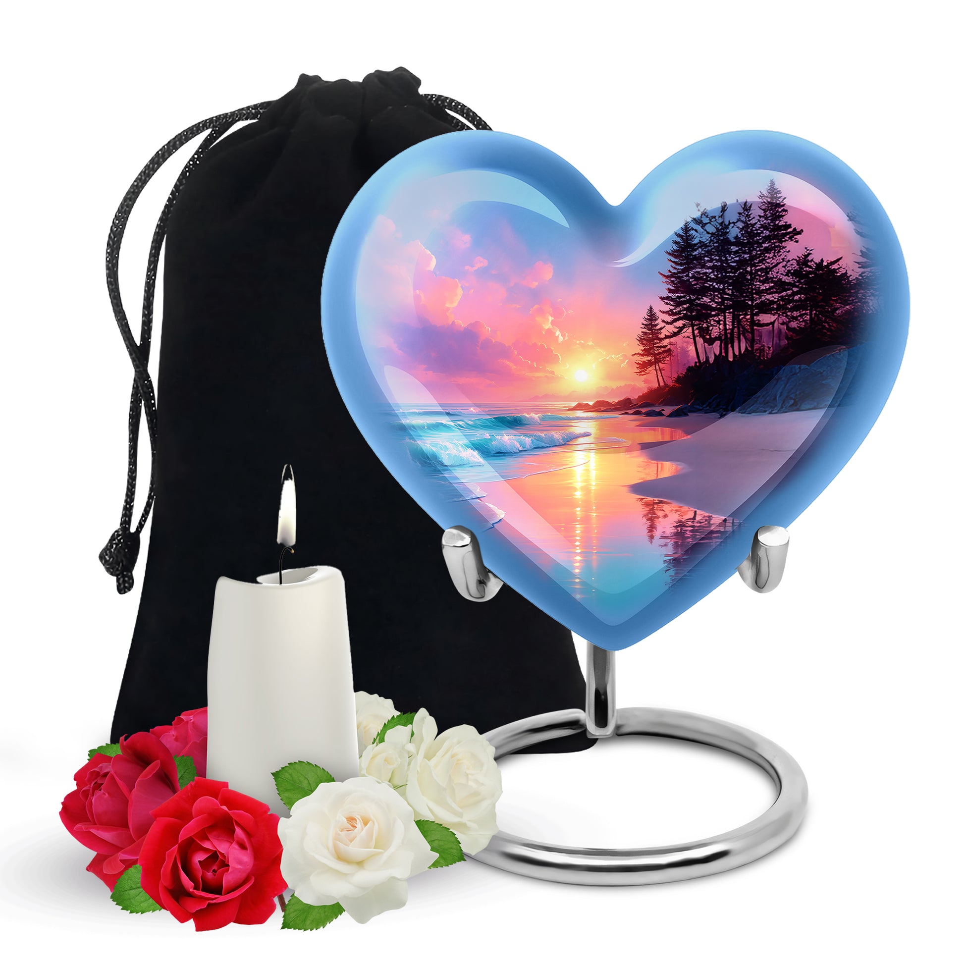 Seashore Memorial Urn For Ashes - Coastal Cremation Urn For Burial