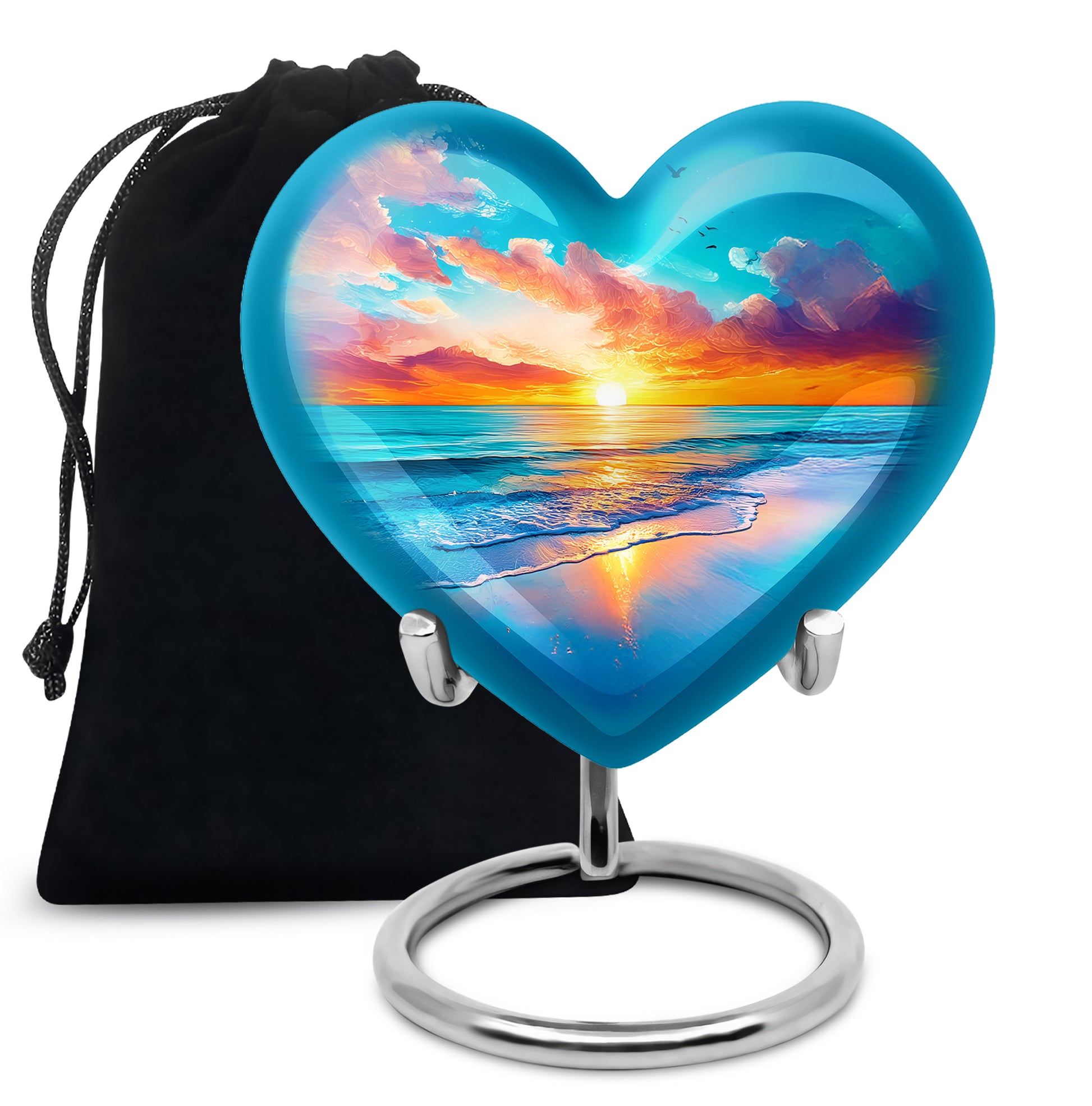Beautiful Beach Funeral Urn - Peaceful Cremation Urn For Loved Ones