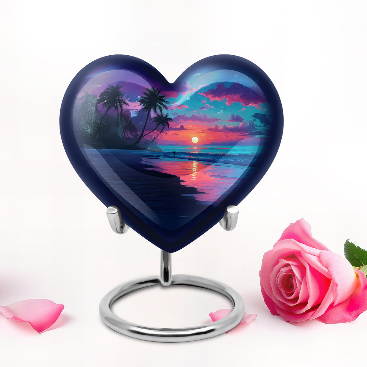 Sublime Beach Cremation Urns for Human Ashes - Blue 10-inch - Yatskia