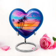 Personalized Magnificent Beach Cremation Urns - Blue 10-inch, 200 cu in - Yatskia