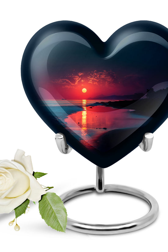 Personalized Beach Cremation Urns - Soothing Blue 10-inch, 200 cu in - Yatskia