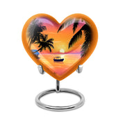 Pink Beach Haven Cremation Urns for Human Ashes - 10-inch, 200 cu in - Yatskia