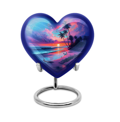 Blessed Beach Cremation Urns for Human Ashes - Blue 10-inch - Yatskia