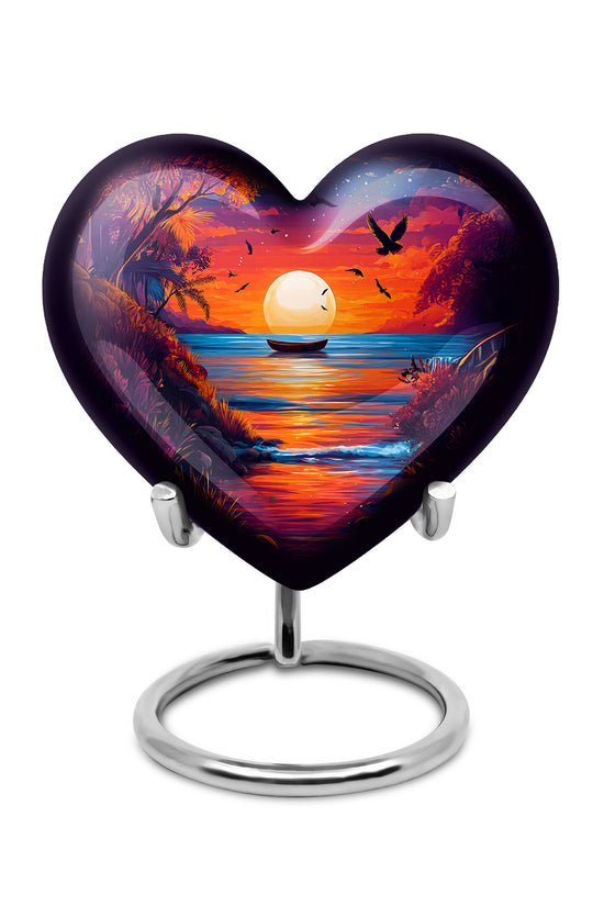 Regal Beach Memorial Cremation Urns - Blue 10-inch, 200 cu in - Yatskia