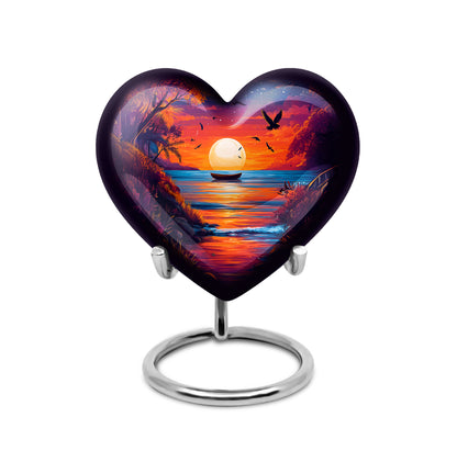 Regal Beach Memorial Cremation Urns - Blue 10-inch, 200 cu in - Yatskia