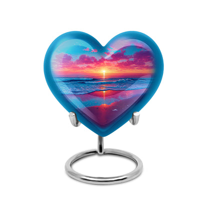 Personalized Blue Beach Cremation Urns for Ashes - Enchanting 10-inch - Yatskia