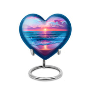 Personalized Elegant Beach Cremation Urns - Blue 10-inch, 200 cu in - Yatskia