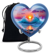 Ocean Wave Memorial Urn - Sunset Beach Cremation Urn For Human Ashes