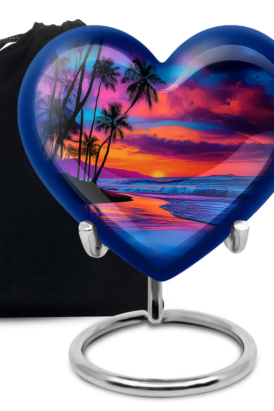 Beautiful Beach Funeral Urn - Elegant Cremation Urn For Human Ashes