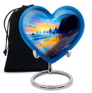Coastal Sunset Landscape Urn – Ocean Cliff Cremation Urn For Burial