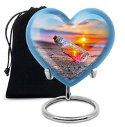 Beach Keepsake Bottle Urn - Sunset Cremation Urn For Adult ashes