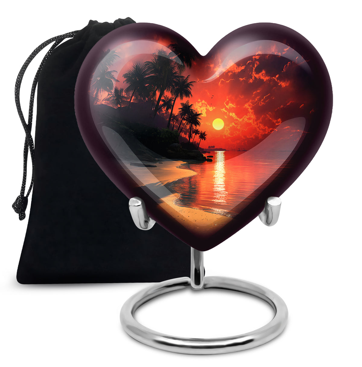 Ocean Sunset Funeral Urn - Beautiful Beach Cremation Urn For Male & Female