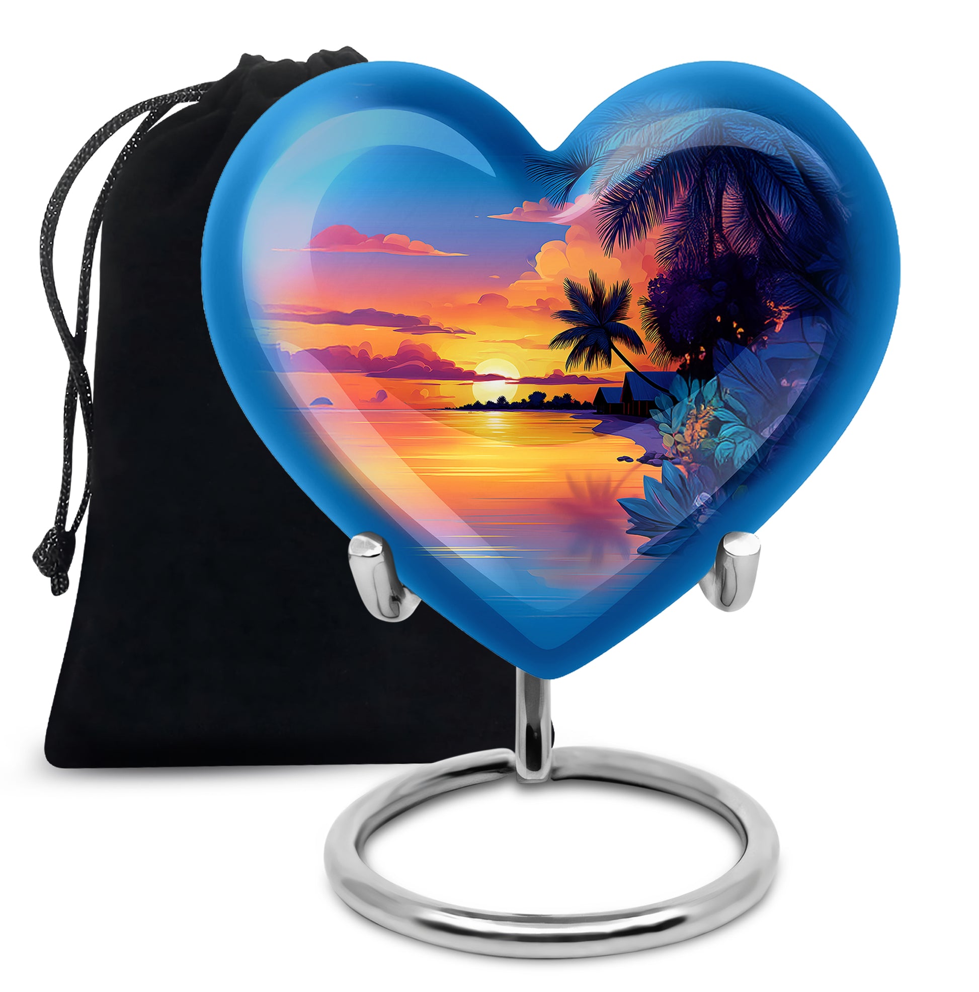 Beautiful Sunset Mermorial Urn - Artistic Funeral Urn For Human Ashes