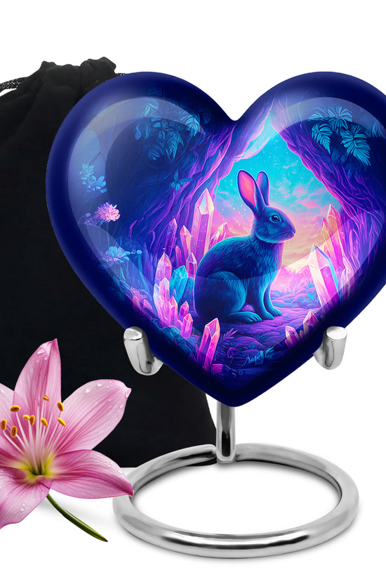 Mystic Rabbit Funeral Urn - Fantasy Crystal Cremation Urn For Burial
