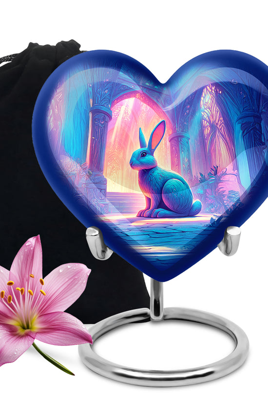 Dreamy Fantasy Rabbit Funeral Urn - Glowing Hall Cremation Urn For Loved Ones