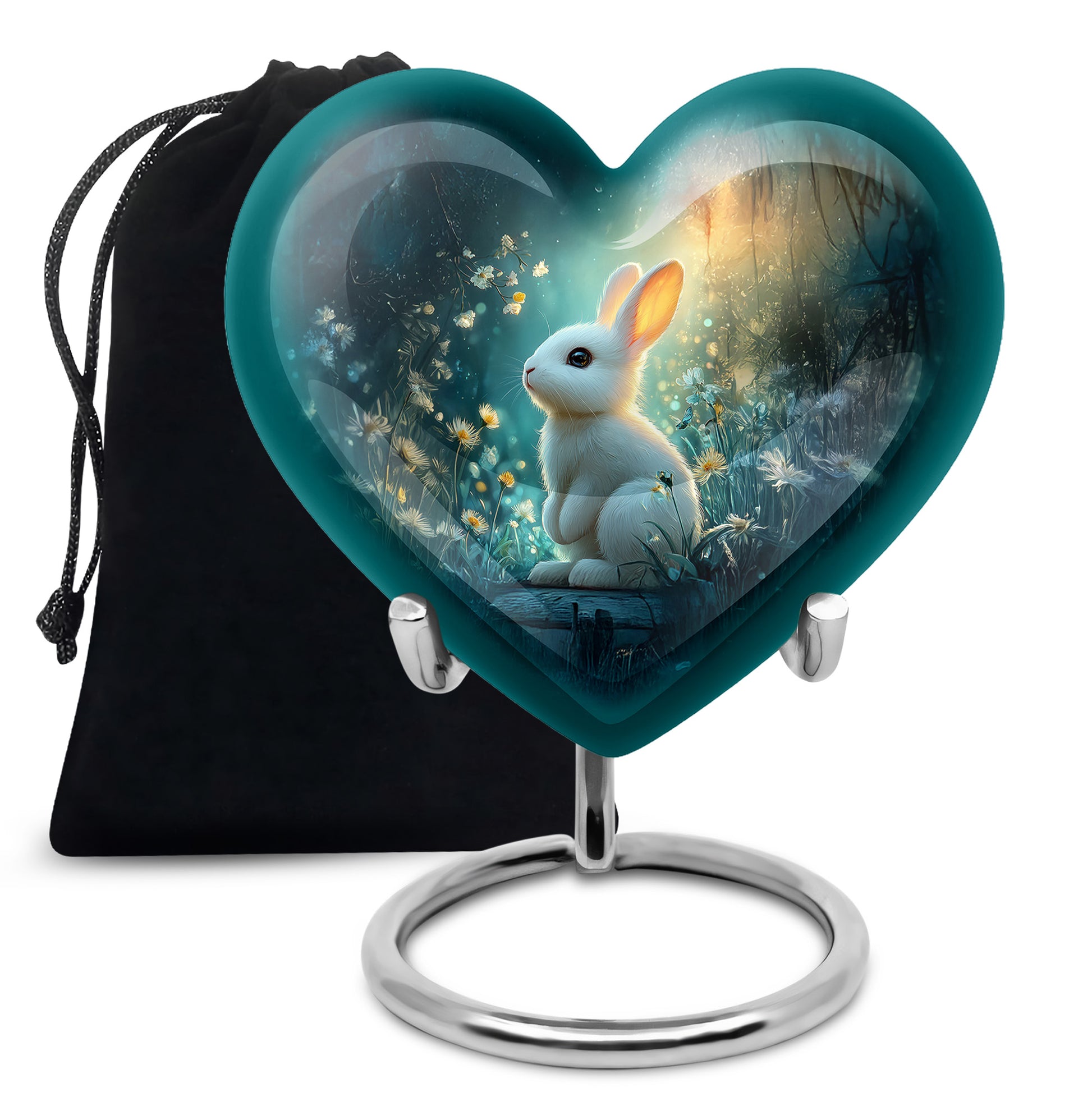 Cute Rabbit Memorial Urn - Bunny Cremation Urn For Human Ashes