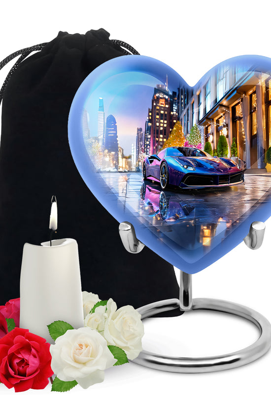Neon Car Cremation Urn - Beautiful Memorial Urn For Male