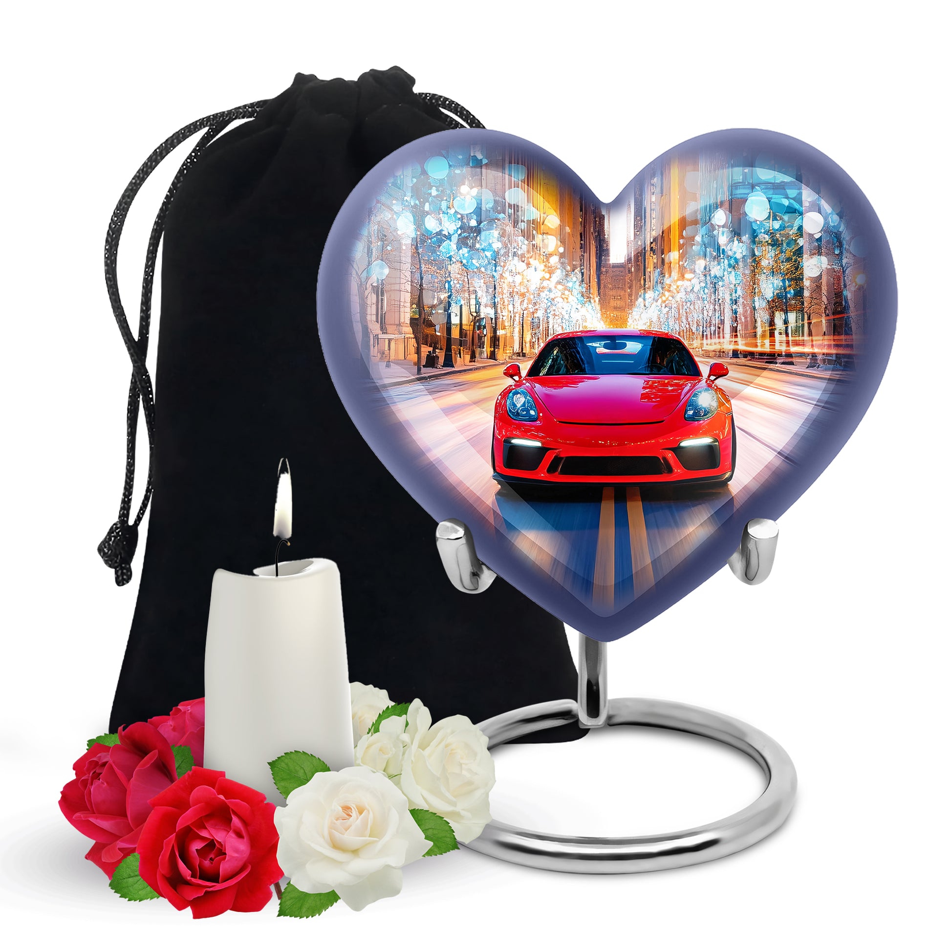 Red Supercar Speed Cremation Urn - Stylish Urn For Human Ashes