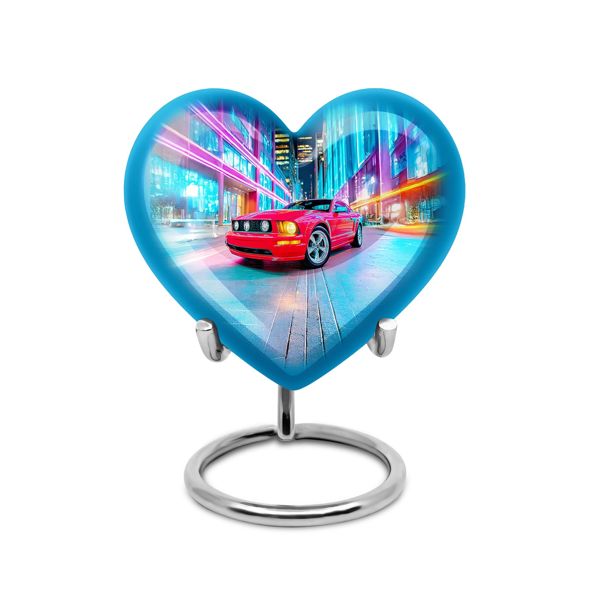 Personalized Magnificent Car Cremation Urns - Blue 10-inch, 200 cu in - Karyliz
