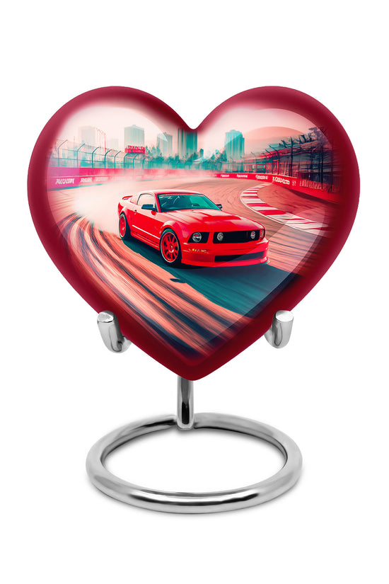 Everlasting Red Car Tribute Urn for Human Ashes - 10-inch, 200 cu in - Karyliz