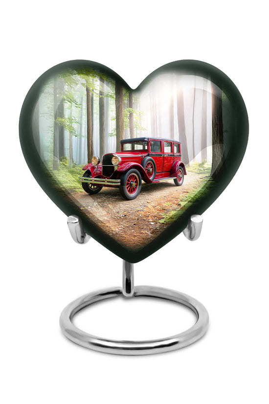 Personalized Green Cherished Car Cremation Urns for Human Ashes - 10-inch, 200 cu in - Karyliz