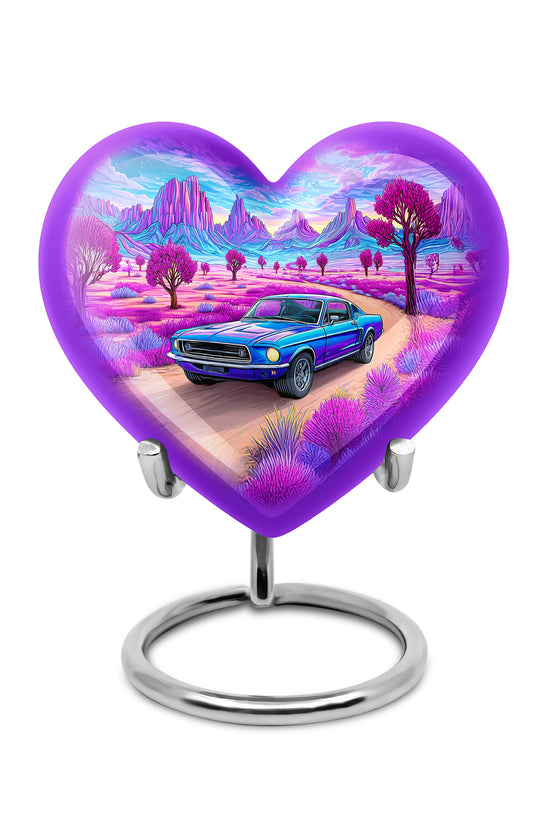 Personalized Car Cremation Urns - Eminent Blue 10-inch, 200 cu in - Karyliz