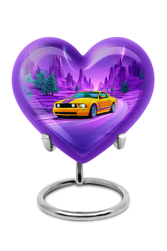 Timeless Blue Car Cremation Urn for Ashes - 10-inch, 200 cu in - Karyliz
