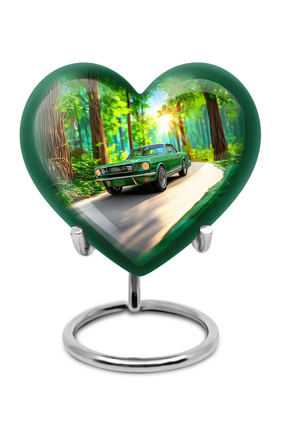 Everlasting Green Car Resting Place Urn for Human Ashes - 10-inch, 200 cu in - Karyliz