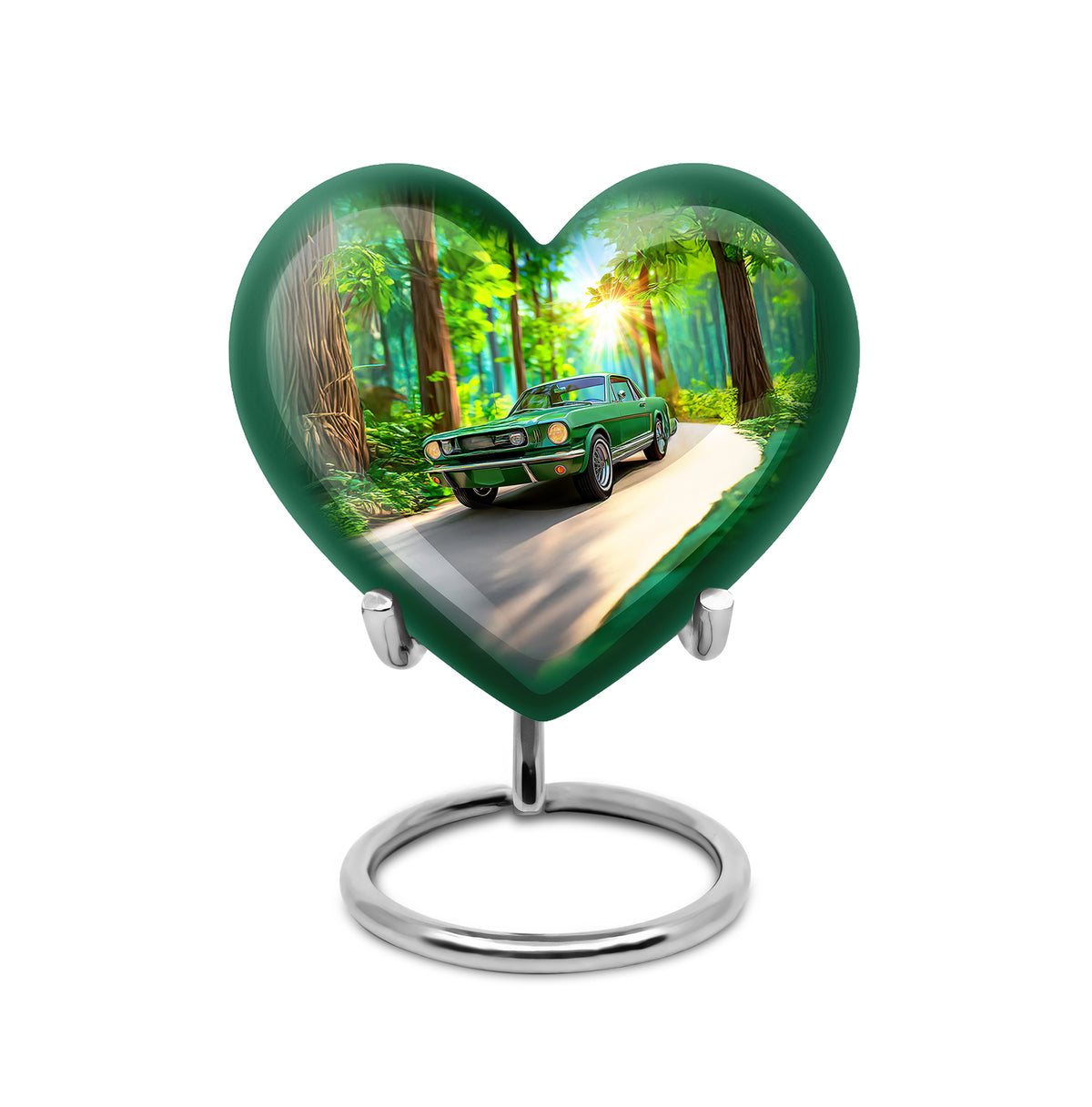 Everlasting Green Car Resting Place Urn for Human Ashes - 10-inch, 200 cu in - Karyliz