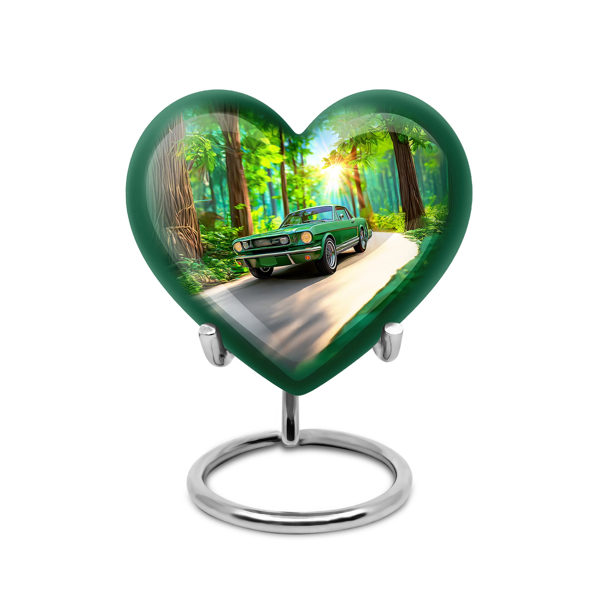 Everlasting Green Car Resting Place Urn for Human Ashes - 10-inch, 200 cu in - Karyliz