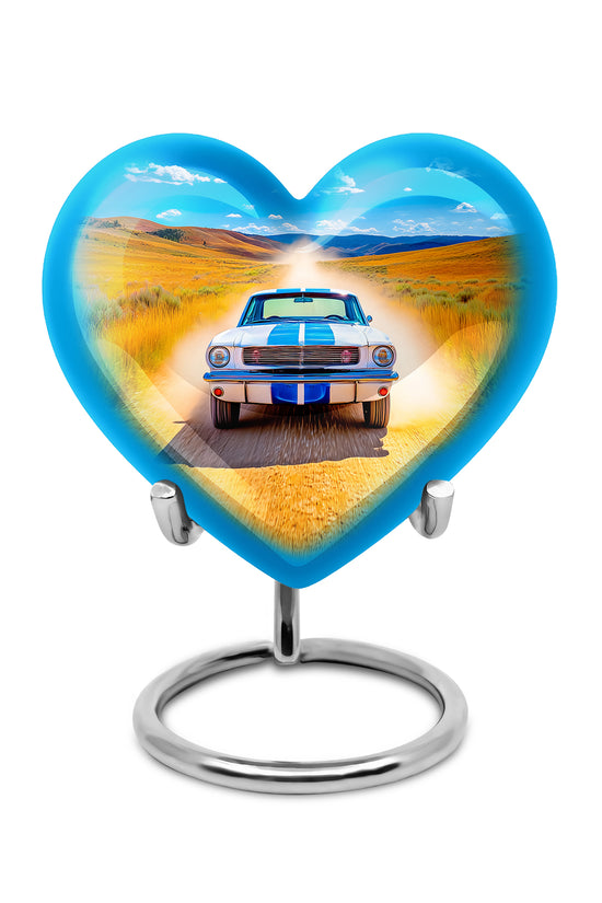 Ethereal Car Memorial Cremation Urns - Blue 10-inch, 200 cu in - Karyliz