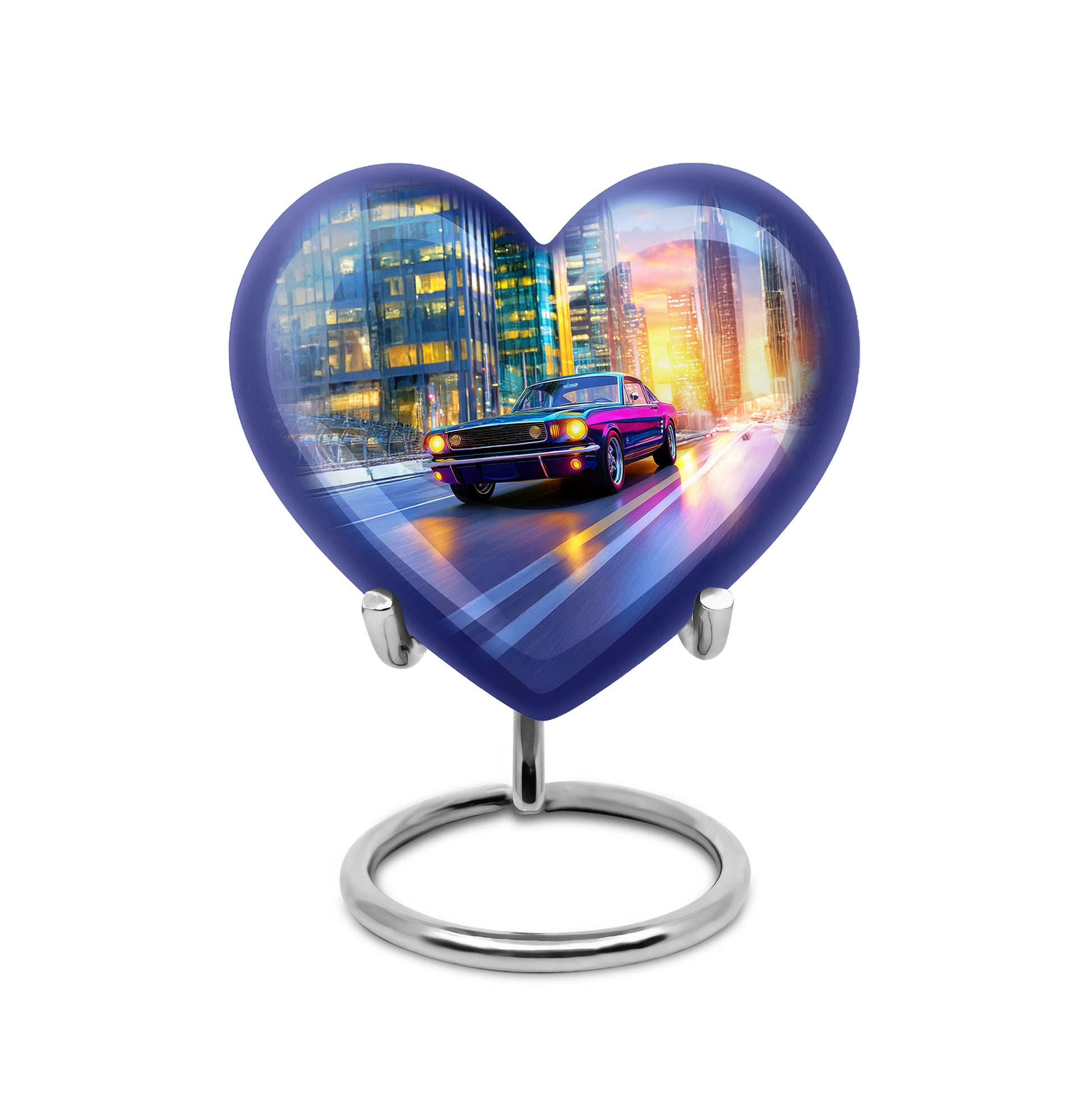Blue Car Celebration Cremation Urns for Human Ashes - 10-inch, 200 cu in - Karyliz