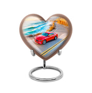 Personalized Car Cremation Urns - Pristine Blue 10-inch, 200 cu in - Karyliz