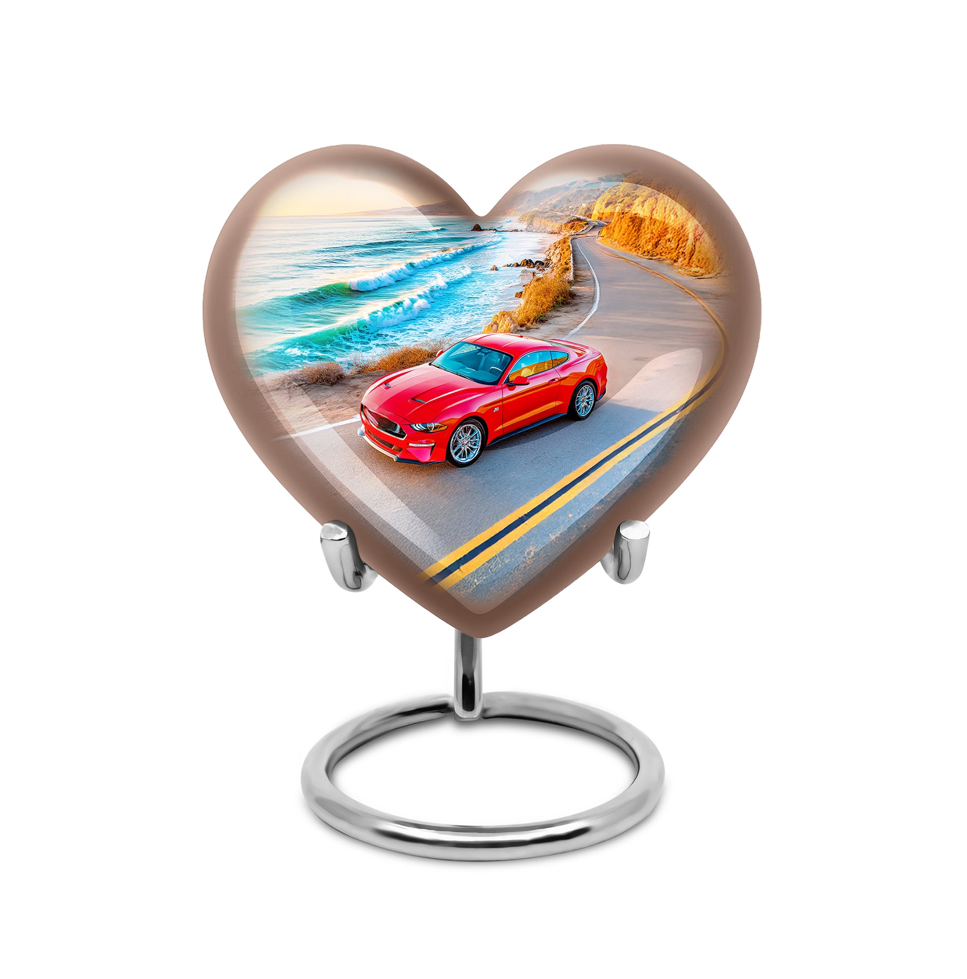 Personalized Car Cremation Urns - Pristine Blue 10-inch, 200 cu in - Karyliz