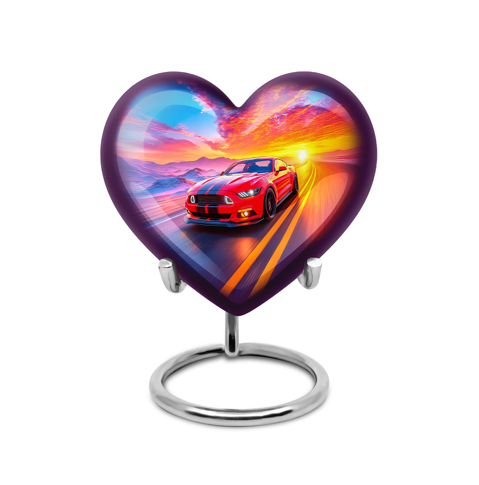 Blue Car Cremation Urns - Opulent Reflection 10-inch, 200 cu in - Karyliz