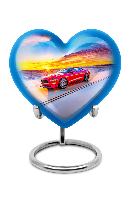 Ethereal Car Memorial Cremation Urns - Blue 10-inch, 200 cu in - Karyliz