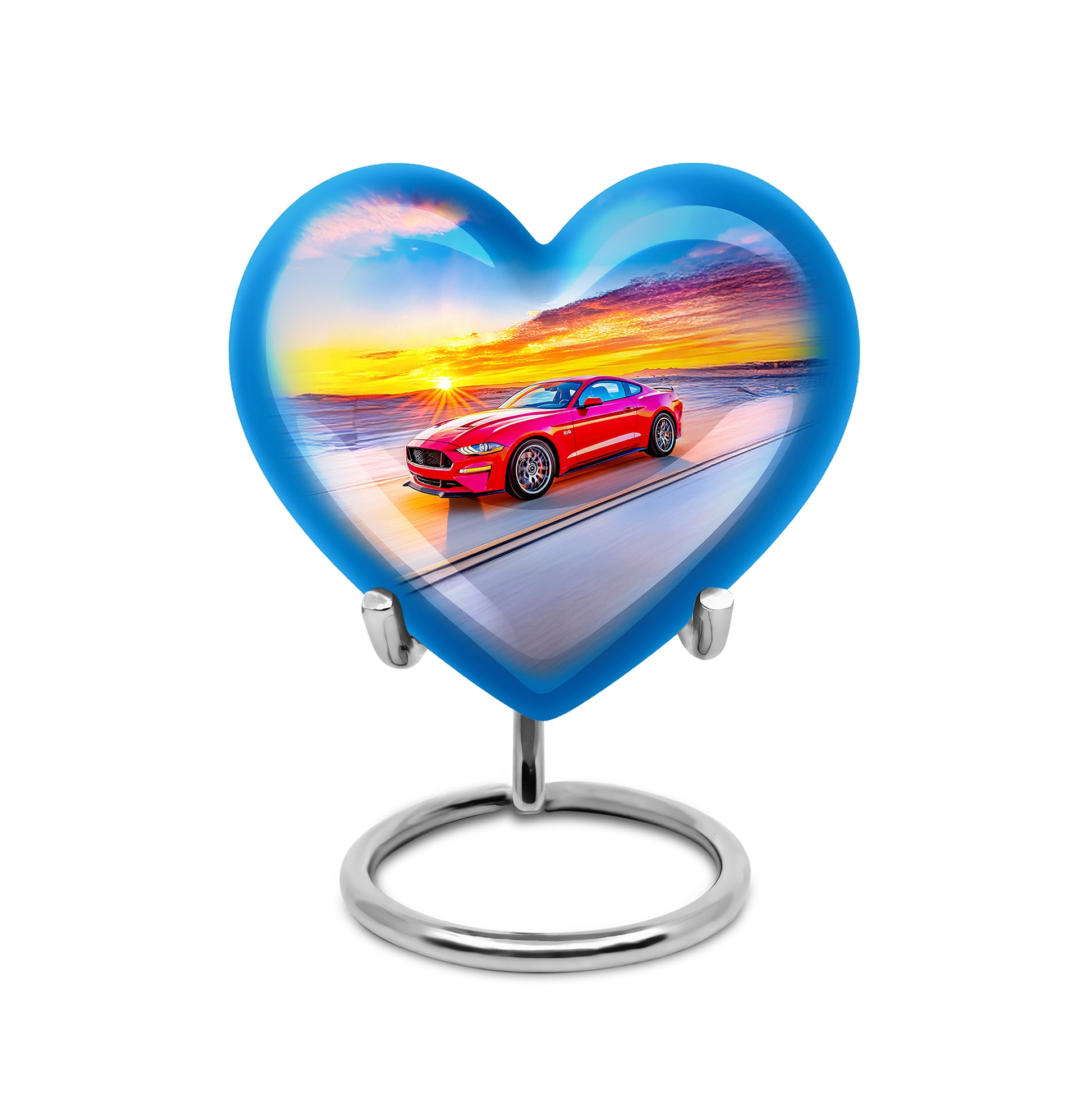 Ethereal Car Memorial Cremation Urns - Blue 10-inch, 200 cu in - Karyliz