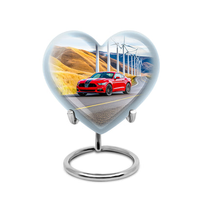 Blessed Car Cremation Urns for Human Ashes - Blue 10-inch - Karyliz