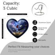 Vivid Blue Baseball Cremation Urn front view showing detailed design - compassionate heart-baseball combination with gentle curves - mini keepsake memorial for portion of cremation ashes