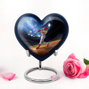 Radiant Baseball Memorial Cremation Urns - Blue 10-inch, 200 cu in - Yatskia