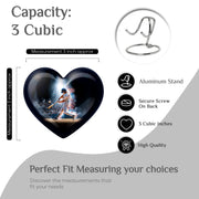 Deep Black Baseball Cremation Urn front view showing detailed design - loving heart memorial featuring baseball pattern - mini keepsake memorial for portion of cremation ashes