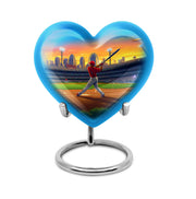 Gold Baseball Reflection Cremation Urns for Human Ashes - 10-inch, 200 cu in - Yatskia