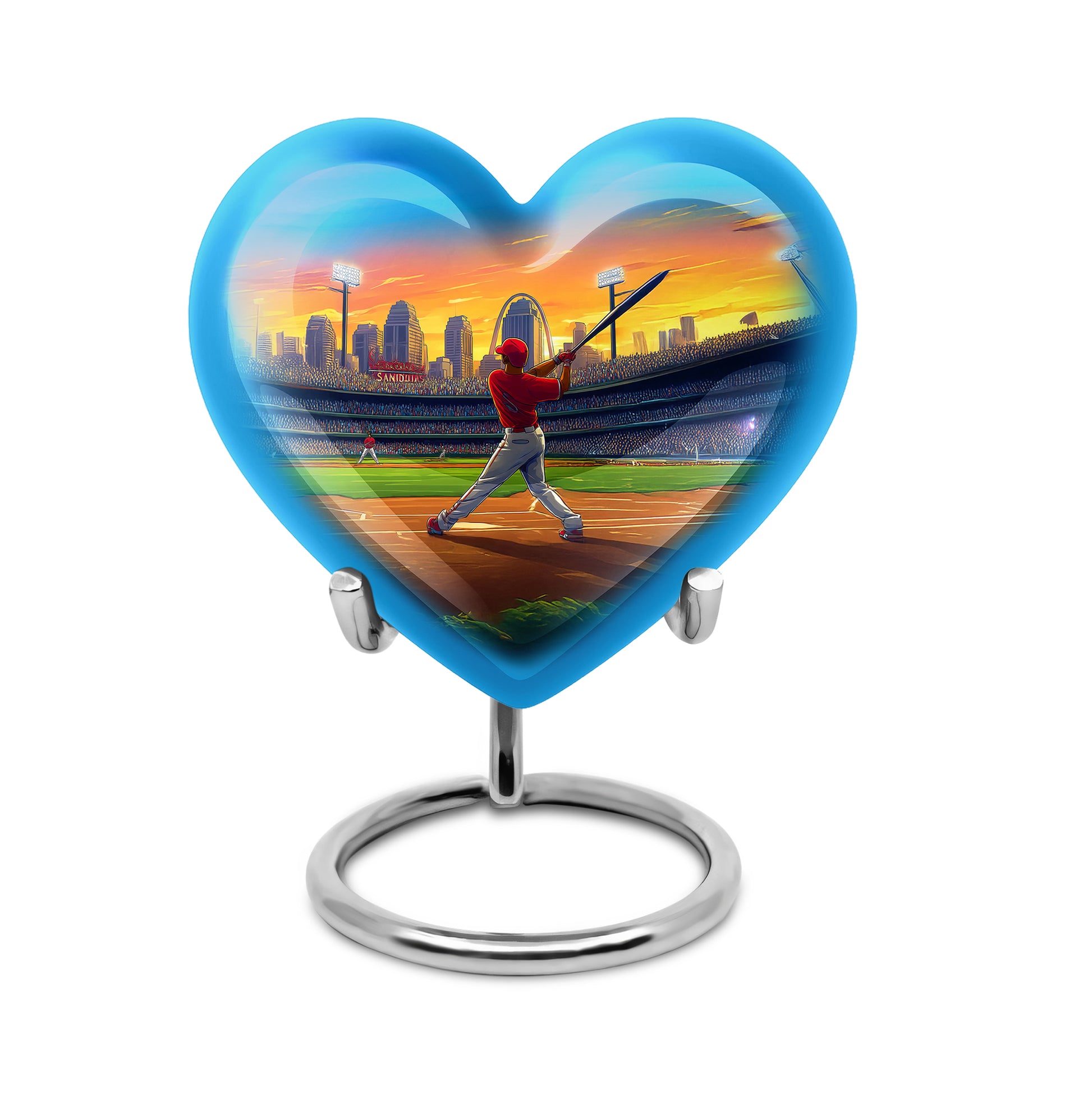 Gold Baseball Reflection Cremation Urns for Human Ashes - 10-inch, 200 cu in - Yatskia