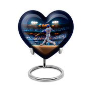 Illustrious Baseball Memorial Cremation Urns - Blue 10-inch, 200 cu in - Yatskia