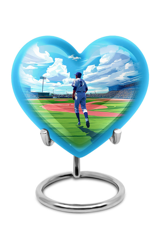 Sublime Baseball Cremation Urns for Human Ashes - Blue 10-inch - Yatskia