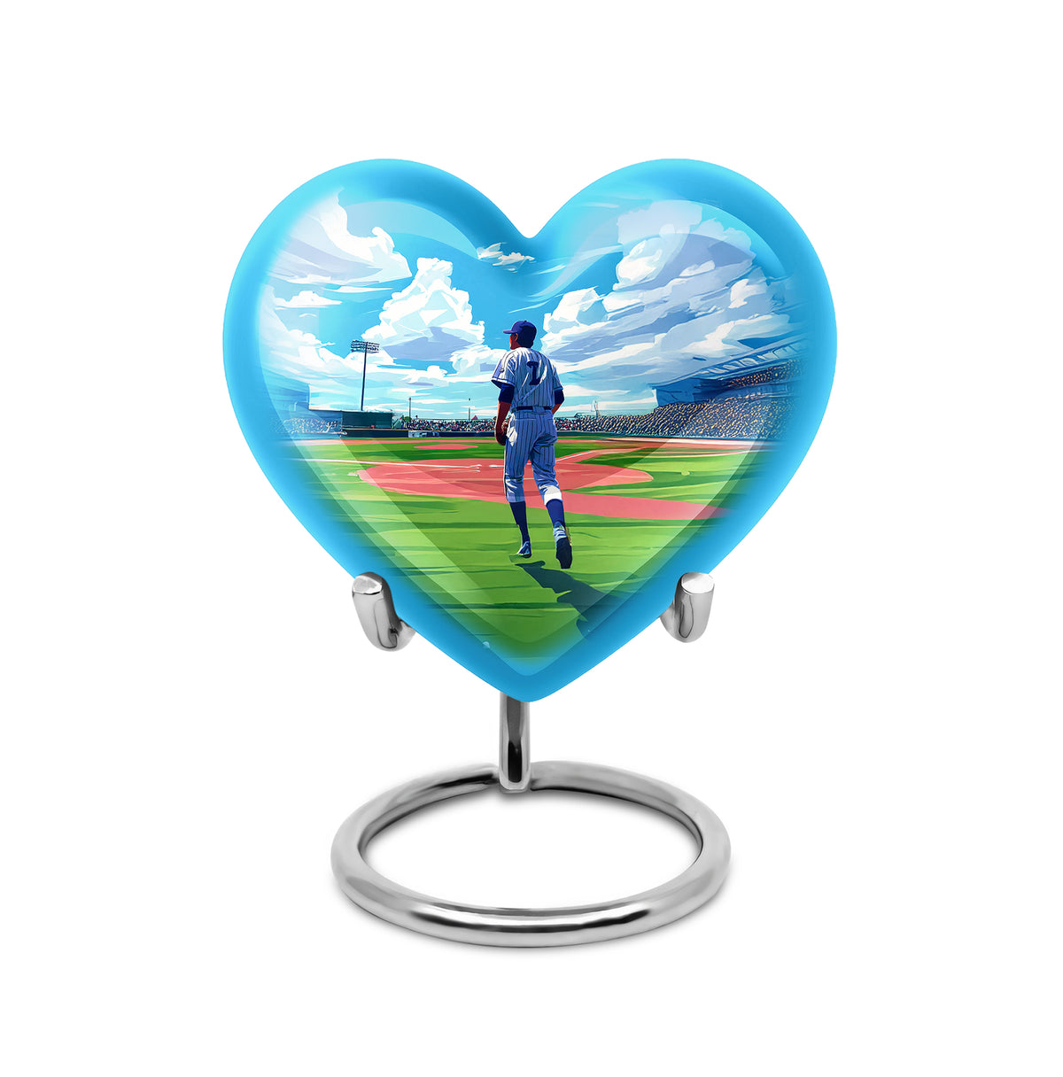 Sublime Baseball Cremation Urns for Human Ashes - Blue 10-inch - Yatskia