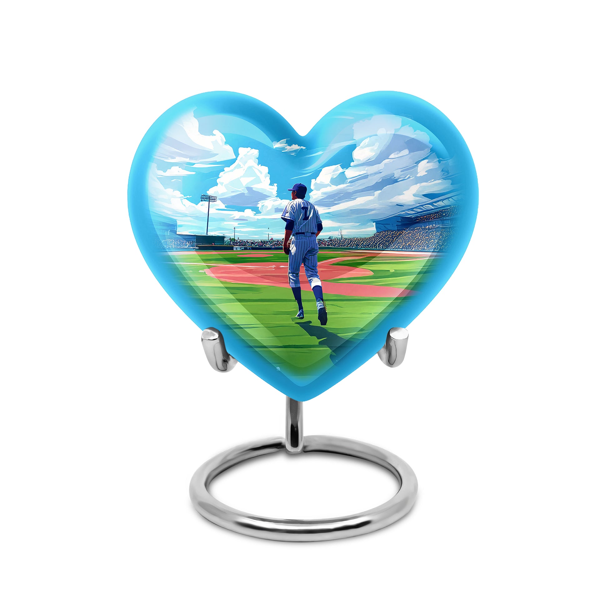 Sublime Baseball Cremation Urns for Human Ashes - Blue 10-inch - Yatskia