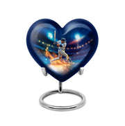 Stunning Blue Baseball Solace Urn for Human Ashes - 10-inch, 200 cu in - Yatskia